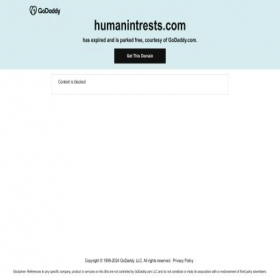Скриншот главной страницы сайта humanintrests.com