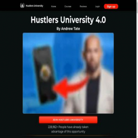 Скриншот главной страницы сайта hustlers.university