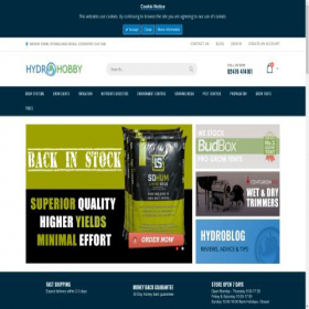 Скриншот главной страницы сайта hydrohobby.co.uk