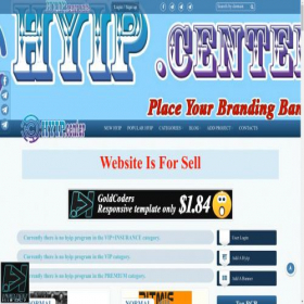 Скриншот главной страницы сайта hyip.center