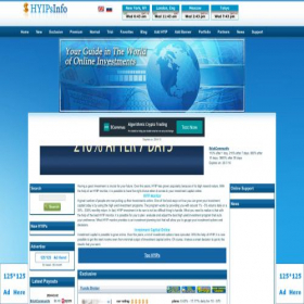Скриншот главной страницы сайта hyipsinfo.com