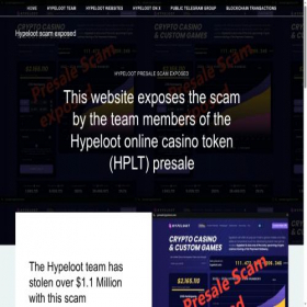 Скриншот главной страницы сайта hypeloot-scam-exposed.com