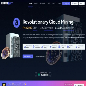 Скриншот главной страницы сайта hyperbit.biz