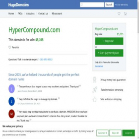 Скриншот главной страницы сайта hypercompound.com