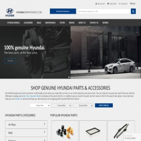 Скриншот главной страницы сайта hyundaioempartsdirect.com