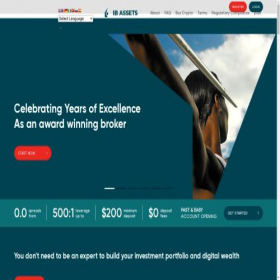 Скриншот главной страницы сайта ib-assets.com