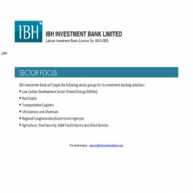 Скриншот главной страницы сайта ibhinvestmentbank.com