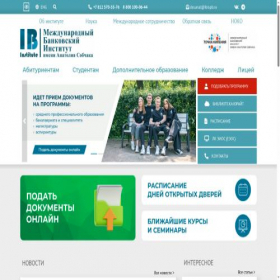 Скриншот главной страницы сайта ibispb.ru