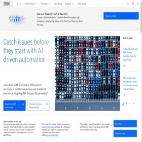 Скриншот главной страницы сайта ibm.com