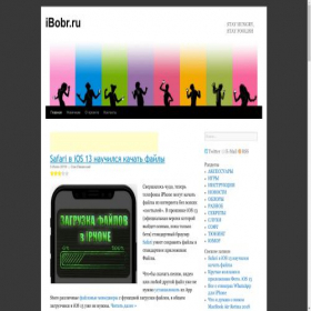 Скриншот главной страницы сайта ibobr.ru
