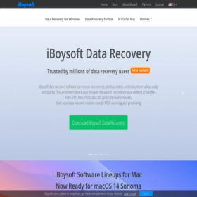 Скриншот главной страницы сайта iboysoft.com