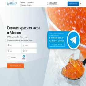 Скриншот главной страницы сайта iceberg.sbs