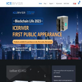 Скриншот главной страницы сайта iceriverminer.com
