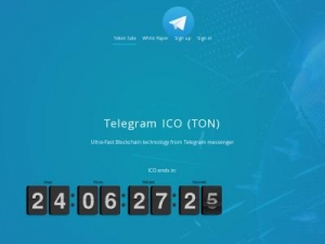 Скриншот главной страницы сайта ico-telegram.com