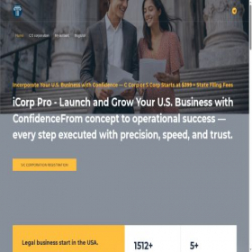 Скриншот главной страницы сайта icorp.pro