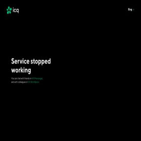 Скриншот главной страницы сайта icq.com