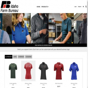 Скриншот главной страницы сайта idahofarmbureau.keyapparelstore.com