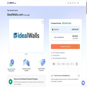 Скриншот главной страницы сайта idealwalls.com