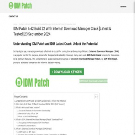 Скриншот главной страницы сайта idm-patch.com