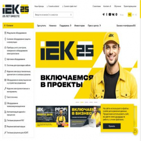 Скриншот главной страницы сайта iek.ru