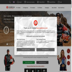 Скриншот главной страницы сайта ifxid.com