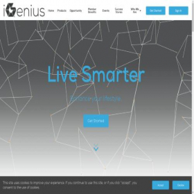 Скриншот главной страницы сайта igenius.biz