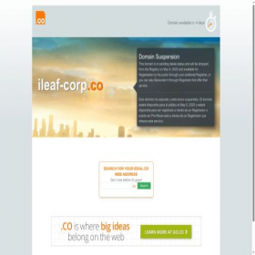 Скриншот главной страницы сайта ileaf-corp.co