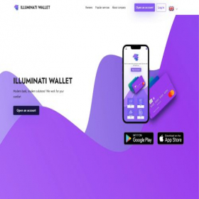 Скриншот главной страницы сайта illuminati-wallet.com