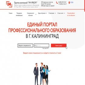 Скриншот главной страницы сайта im-profi.ru