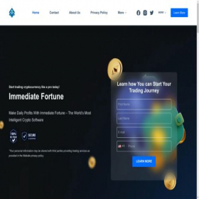 Скриншот главной страницы сайта immediatefortune.com