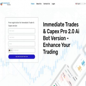 Скриншот главной страницы сайта immediatetrades.com