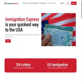 Скриншот главной страницы сайта immigration-express.org