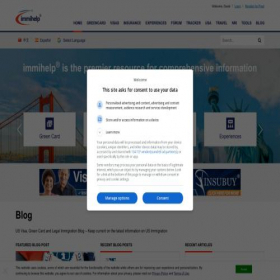 Скриншот главной страницы сайта immihelp.com
