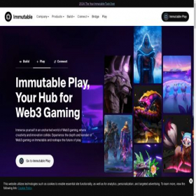 Скриншот главной страницы сайта immutable.com