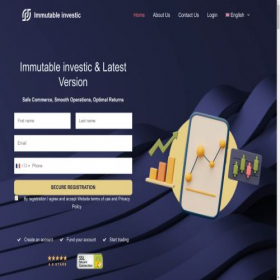 Скриншот главной страницы сайта immutableinvestic.com