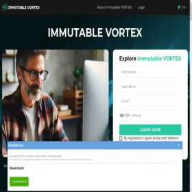 Скриншот главной страницы сайта immutablevortex.com