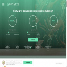 Скриншот главной страницы сайта imoneys.su