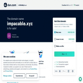 Скриншот главной страницы сайта impacable.xyz
