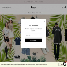 Скриншот главной страницы сайта impex-clothing.de