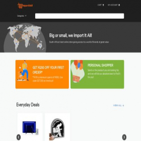 Скриншот главной страницы сайта importitall.co.za