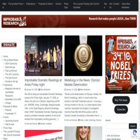 Скриншот главной страницы сайта improbable.com