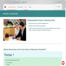 Скриншот главной страницы сайта in-daenemark-heiraten.de