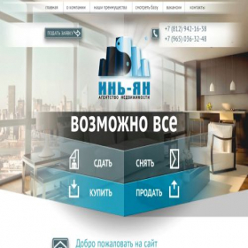Скриншот главной страницы сайта in-yan.spb.ru