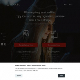 Скриншот главной страницы сайта inbox.eu