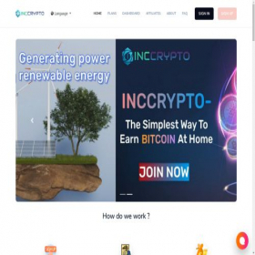 Скриншот главной страницы сайта inccrypto.com
