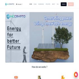 Скриншот главной страницы сайта inccrypto.net