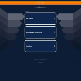 Скриншот главной страницы сайта incognitostore.ru