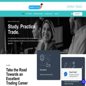Скриншот главной страницы сайта incometraining.net