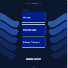 Скриншот главной страницы сайта incryptovesting.com