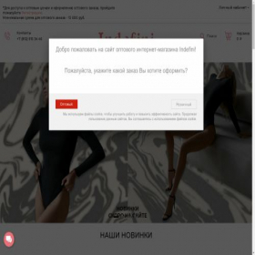 Скриншот главной страницы сайта indefinispb.ru